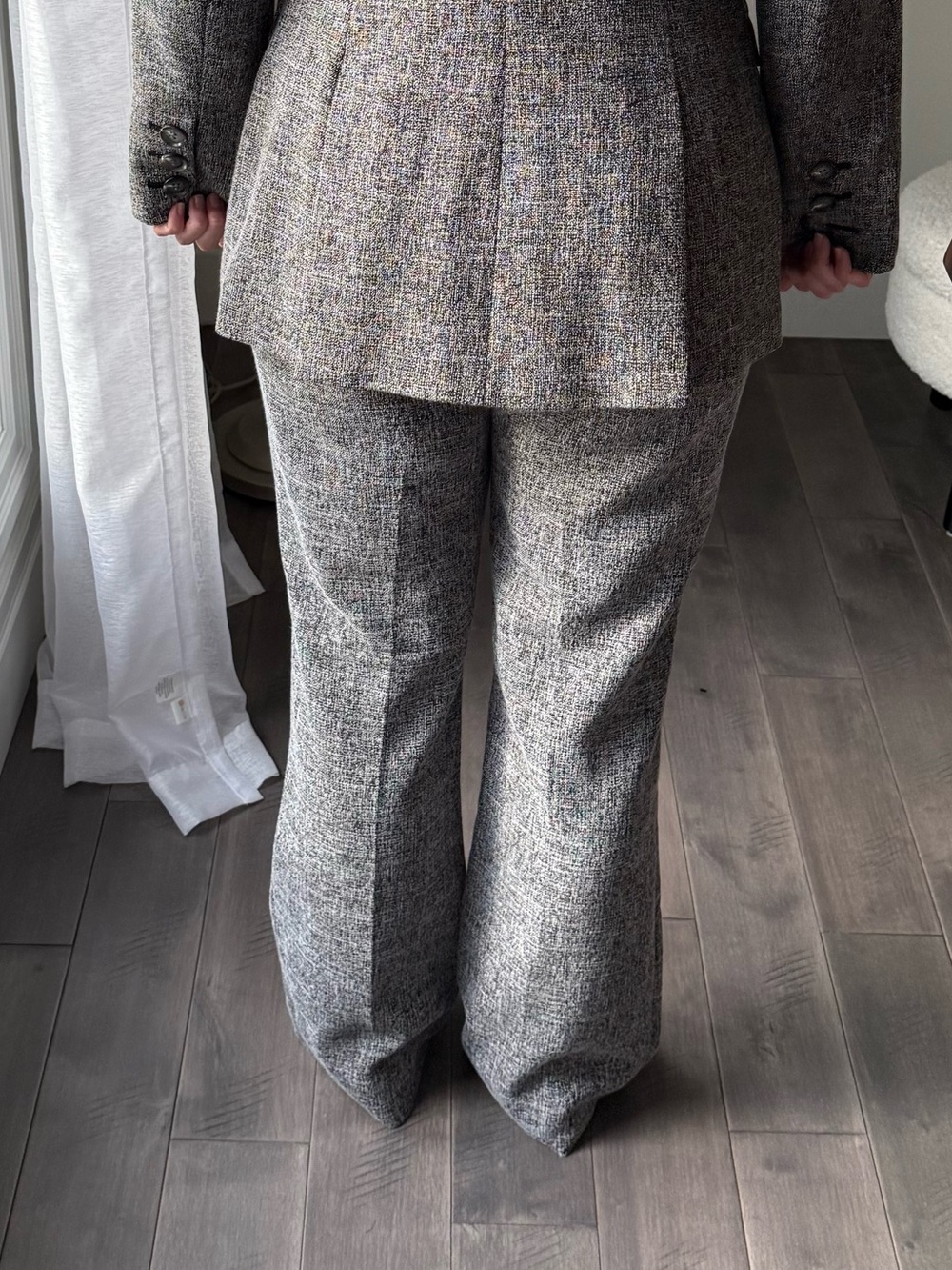 Something Navy Gray Tweed Trouser - Picture 3 of 7
